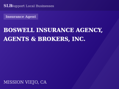 BOSWELL INSURANCE AGENCY, AGENTS & BROKERS, INC. — Insurance Agent in MISSION VIEJO, CA