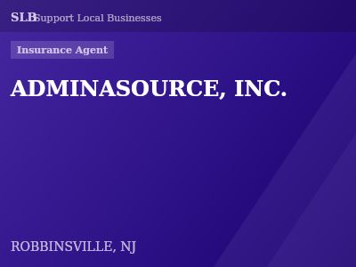 ADMINASOURCE, INC. — Insurance Agent in ROBBINSVILLE, NJ