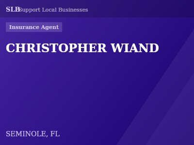 CHRISTOPHER WIAND — Insurance Agent in SEMINOLE, FL