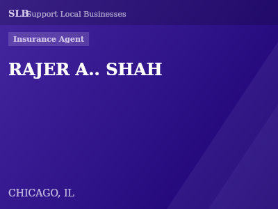 RAJER A.. SHAH — Insurance Agent in CHICAGO, IL