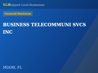 BUSINESS TELECOMMUNI SVCS INC — General Business in MIAMI, FL