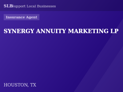SYNERGY ANNUITY MARKETING LP — Insurance Agent in HOUSTON, TX