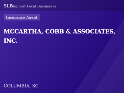 MCCARTHA, COBB & ASSOCIATES, INC. — Insurance Agent in COLUMBIA, SC