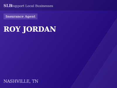 ROY JORDAN — Insurance Agent in NASHVILLE, TN