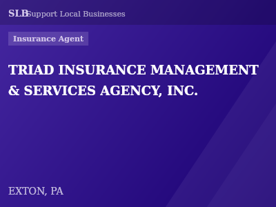 TRIAD INSURANCE MANAGEMENT & SERVICES AGENCY, INC. — Insurance Agent in EXTON, PA