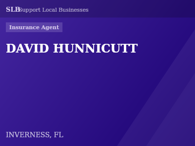 DAVID HUNNICUTT — Insurance Agent in INVERNESS, FL