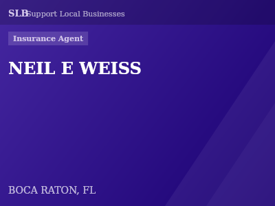 NEIL E WEISS — Insurance Agent in BOCA RATON, FL