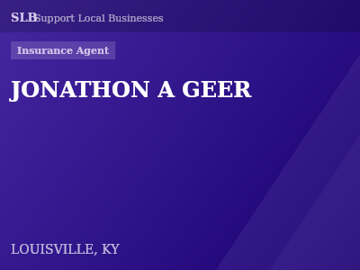 JONATHON A GEER — Insurance Agent in LOUISVILLE, KY