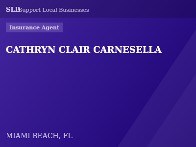 CATHRYN CLAIR CARNESELLA — Insurance Agent in MIAMI BEACH, FL