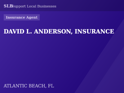 DAVID L. ANDERSON, INSURANCE — Insurance Agent in ATLANTIC BEACH, FL