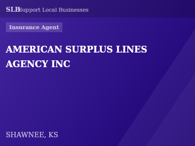AMERICAN SURPLUS LINES AGENCY INC — Insurance Agent in SHAWNEE, KS