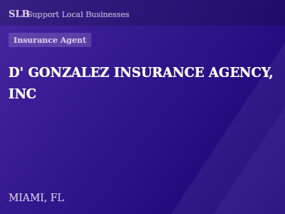 D' GONZALEZ INSURANCE AGENCY, INC — Insurance Agent in MIAMI, FL