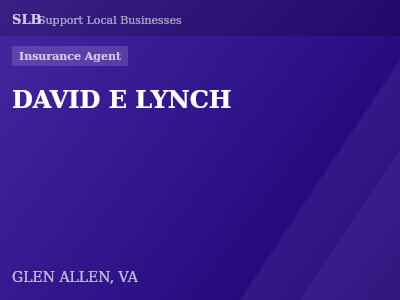 DAVID E LYNCH — Insurance Agent in GLEN ALLEN, VA