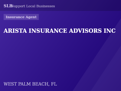 ARISTA INSURANCE ADVISORS INC — Insurance Agent in WEST PALM BEACH, FL
