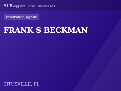 FRANK S BECKMAN — Insurance Agent in TITUSVILLE, FL