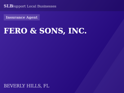 FERO & SONS, INC. — Insurance Agent in BEVERLY HILLS, FL