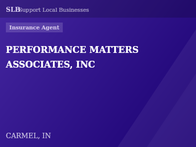 PERFORMANCE MATTERS ASSOCIATES, INC — Insurance Agent in CARMEL, IN
