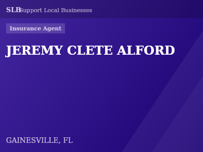 JEREMY CLETE ALFORD — Insurance Agent in GAINESVILLE, FL