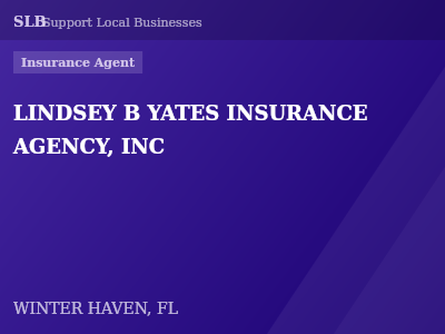 LINDSEY B YATES INSURANCE AGENCY, INC — Insurance Agent in WINTER HAVEN, FL