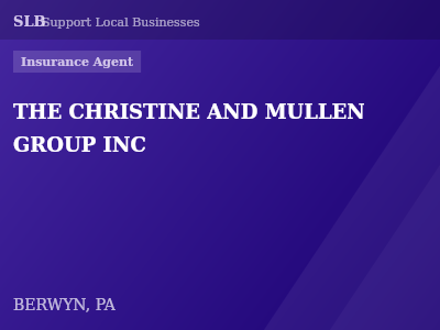 THE CHRISTINE AND MULLEN GROUP INC — Insurance Agent in BERWYN, PA