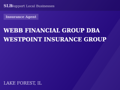 WEBB FINANCIAL GROUP DBA WESTPOINT INSURANCE GROUP — Insurance Agent in LAKE FOREST, IL