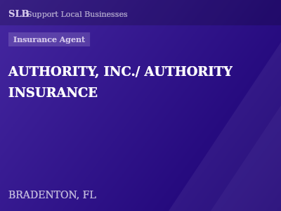 AUTHORITY, INC./ AUTHORITY INSURANCE — Insurance Agent in BRADENTON, FL