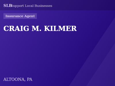 CRAIG M. KILMER — Insurance Agent in ALTOONA, PA