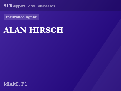 ALAN HIRSCH — Insurance Agent in MIAMI, FL
