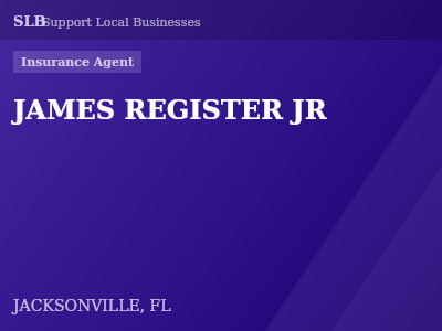 JAMES REGISTER JR — Insurance Agent in JACKSONVILLE, FL