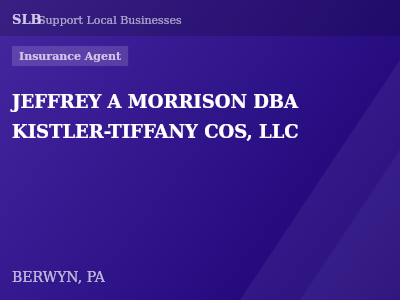 JEFFREY A MORRISON DBA KISTLER-TIFFANY COS, LLC — Insurance Agent in BERWYN, PA