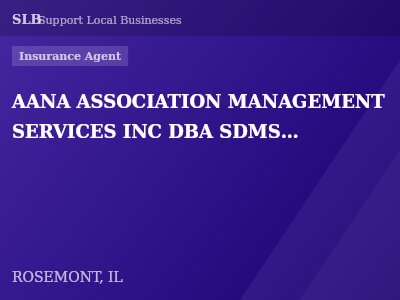AANA ASSOCIATION MANAGEMENT SERVICES INC DBA SDMS INSURANCE SERVICES — Insurance Agent in ROSEMONT, IL