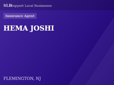 HEMA JOSHI — Insurance Agent in FLEMINGTON, NJ