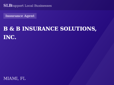 B & B INSURANCE SOLUTIONS, INC. — Insurance Agent in MIAMI, FL