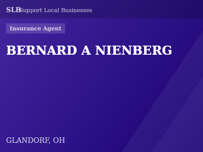BERNARD A NIENBERG — Insurance Agent in GLANDORF, OH