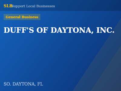 DUFF'S OF DAYTONA, INC. — General Business in SO. DAYTONA, FL