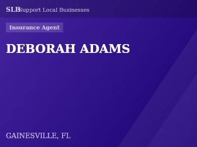 DEBORAH ADAMS — Insurance Agent in GAINESVILLE, FL