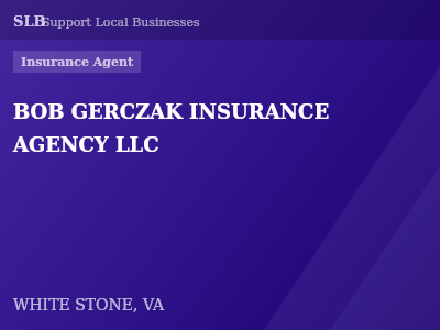 BOB GERCZAK INSURANCE AGENCY LLC — Insurance Agent in WHITE STONE, VA