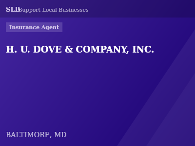 H. U. DOVE & COMPANY, INC. — Insurance Agent in BALTIMORE, MD