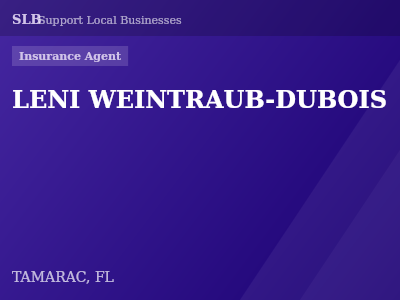 LENI WEINTRAUB-DUBOIS — Insurance Agent in TAMARAC, FL