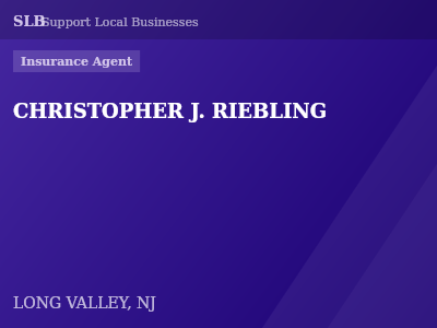 CHRISTOPHER J. RIEBLING — Insurance Agent in LONG VALLEY, NJ