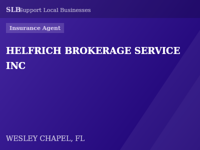 HELFRICH BROKERAGE SERVICE INC — Insurance Agent in WESLEY CHAPEL, FL