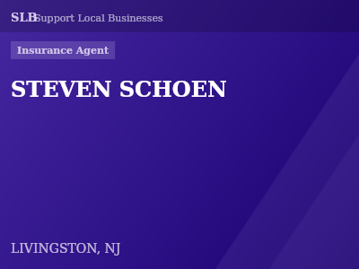STEVEN SCHOEN — Insurance Agent in LIVINGSTON, NJ