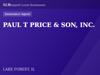 PAUL T PRICE & SON, INC. — Insurance Agent in LAKE FOREST, IL