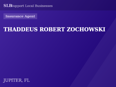THADDEUS ROBERT ZOCHOWSKI — Insurance Agent in JUPITER, FL
