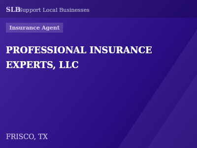 PROFESSIONAL INSURANCE EXPERTS, LLC — Insurance Agent in FRISCO, TX