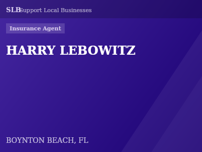 HARRY LEBOWITZ — Insurance Agent in BOYNTON BEACH, FL