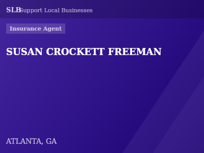 SUSAN CROCKETT FREEMAN — Insurance Agent in ATLANTA, GA