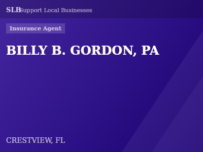 BILLY B. GORDON, PA — Insurance Agent in CRESTVIEW, FL
