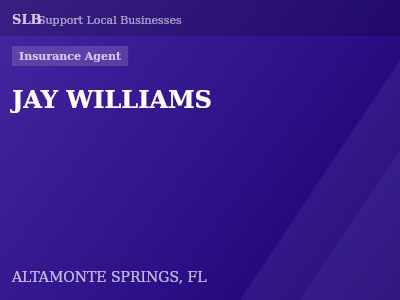 JAY WILLIAMS — Insurance Agent in ALTAMONTE SPRINGS, FL