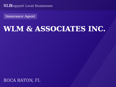 WLM & ASSOCIATES INC. — Insurance Agent in BOCA RATON, FL